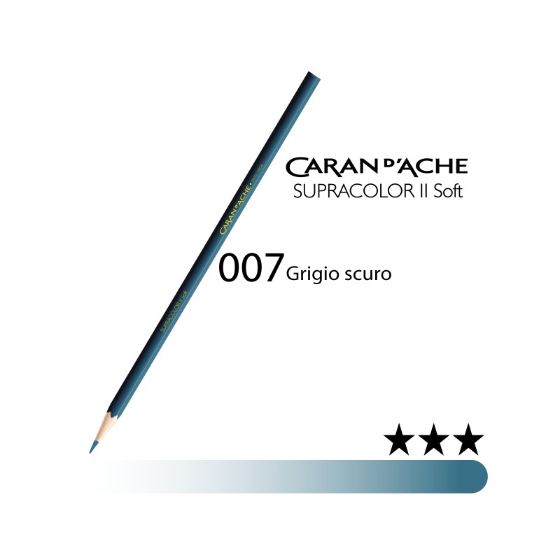 007 - Caran d'Ache matita acquerellabile Supracolor Grigio scuro