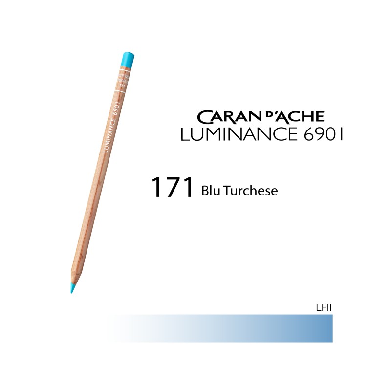 171 - Caran d'Ache matita colorata Luminance 6901 Blu turchese