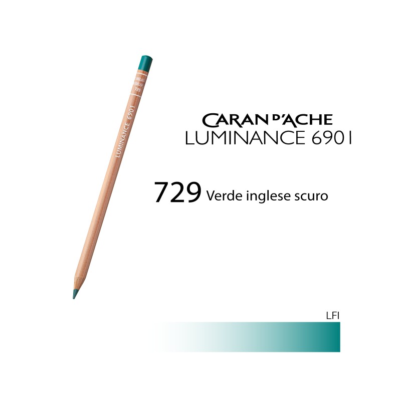 729 - Caran d'Ache matita colorata Luminance 6901 Verde inglese scuro