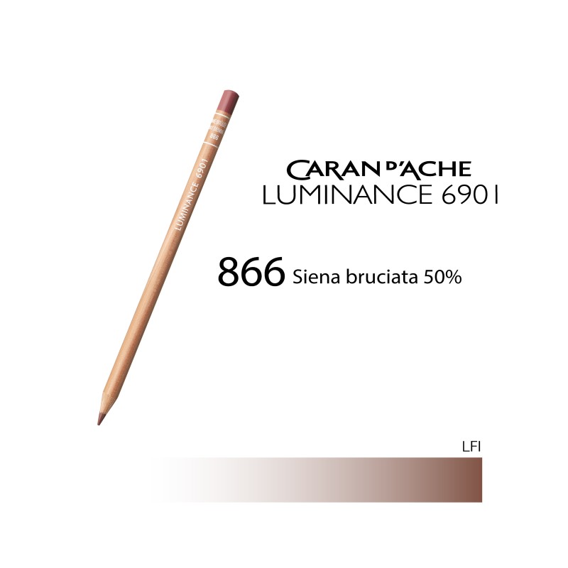 866 - Caran d'Ache matita colorata Luminance 6901 Siena bruciata 50%