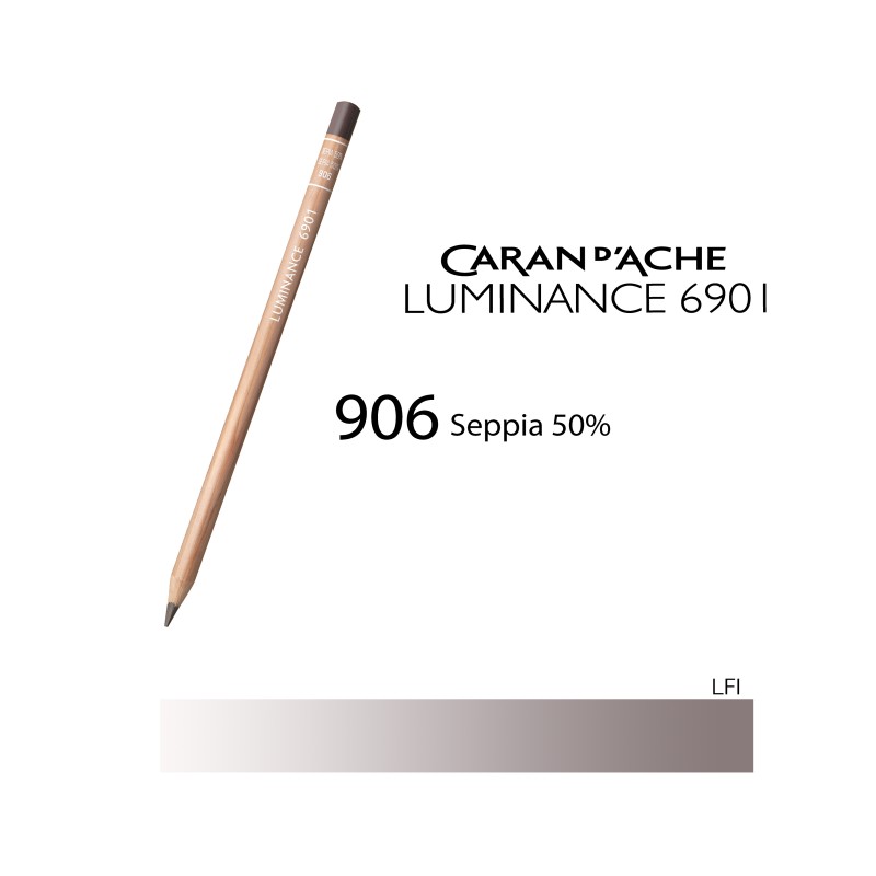 906 - Caran d'Ache matita colorata Luminance 6901 Seppia 50%