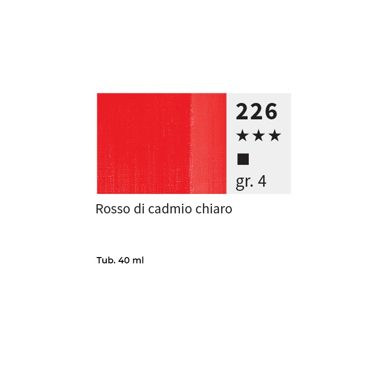 226 - Maimeri Olio Puro Rosso Di Cadmio Chiaro