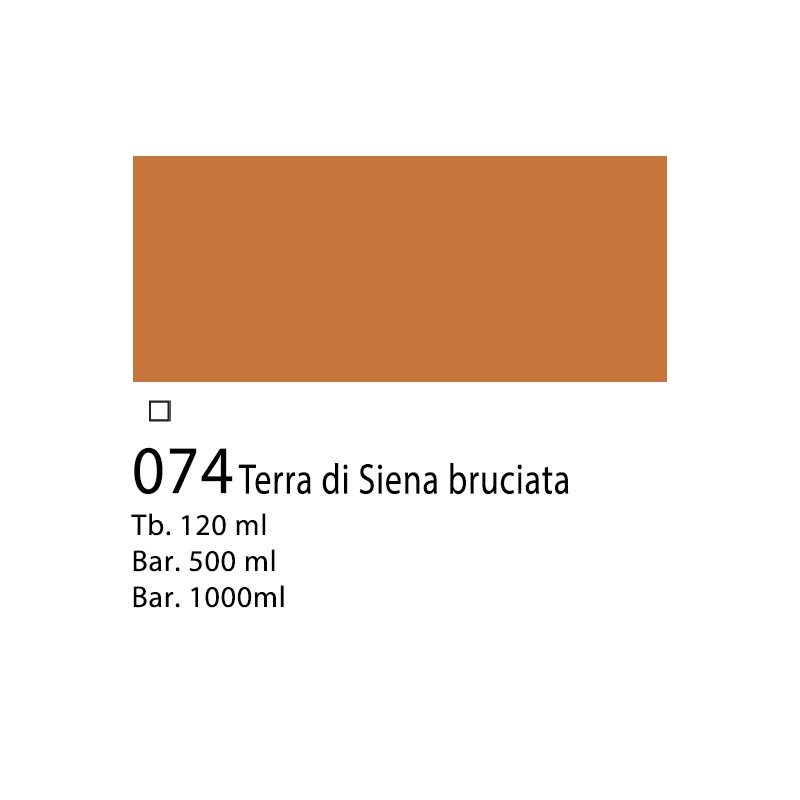 074 - Winsor & Newton Acrilico Galeria Terra Di Siena Bruciata