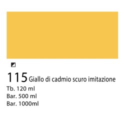 115 - Winsor & Newton Acrilico Galeria Giallo Di Cadmio Scuro Imitazione