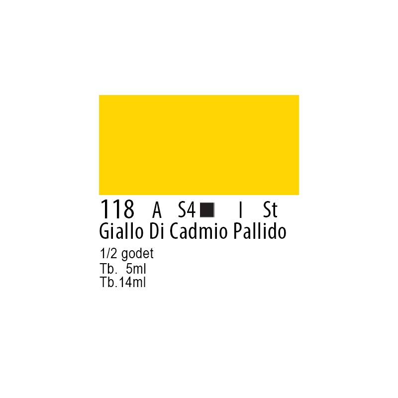 118 - Winsor & Newton Professional Giallo di cadmio pallido