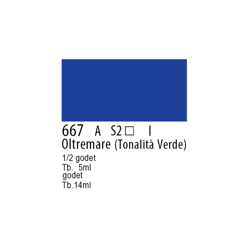 667 - Winsor & Newton Professional Oltremare (tonalità verde)