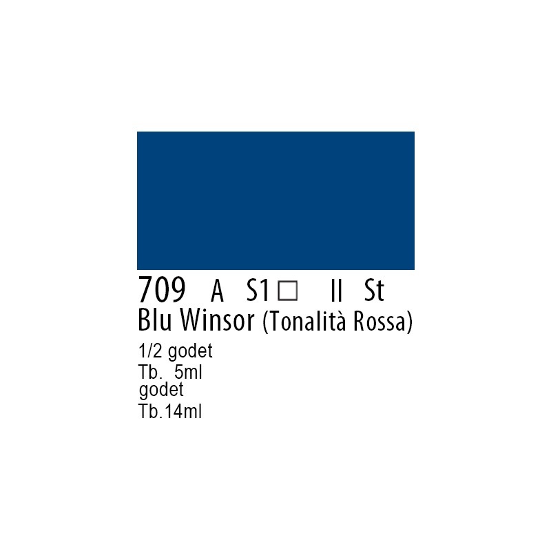 709 - Winsor & Newton Professional Blu Winsor (tonalità rossa)