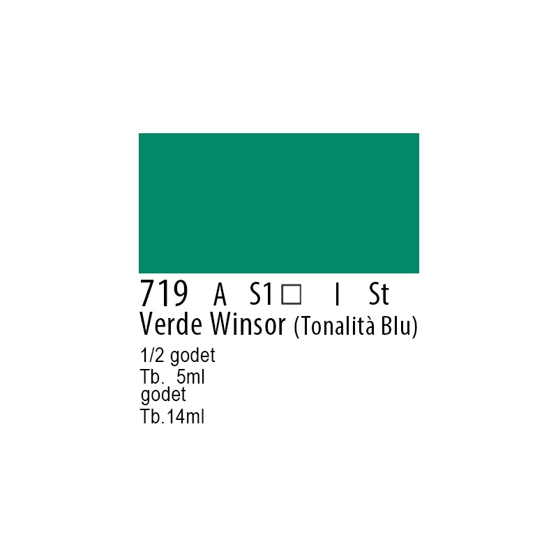 719 - Winsor & Newton Professional Verde Winsor (tonalità blu)