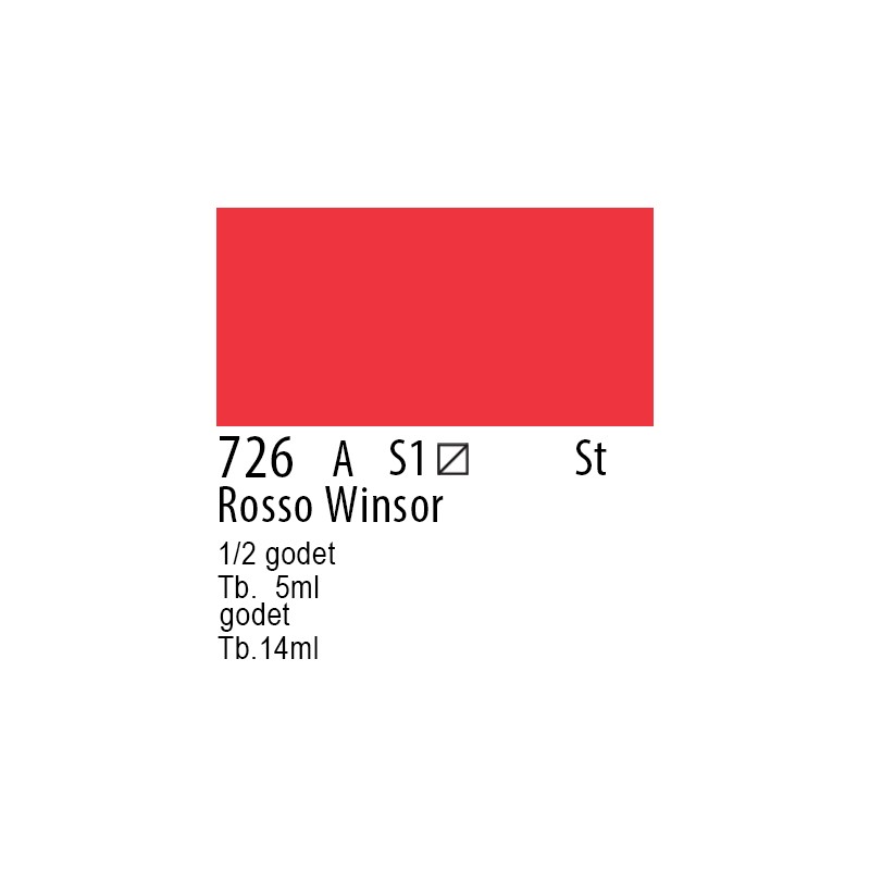 726 - Winsor & Newton Professional Rosso Winsor