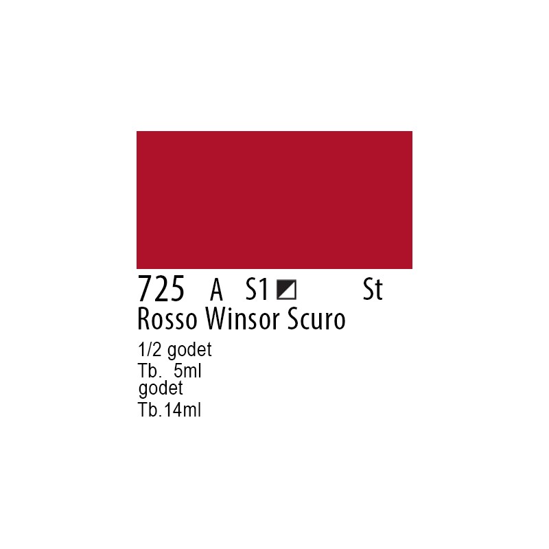 725 - Winsor & Newton Professional Rosso Winsor scuro