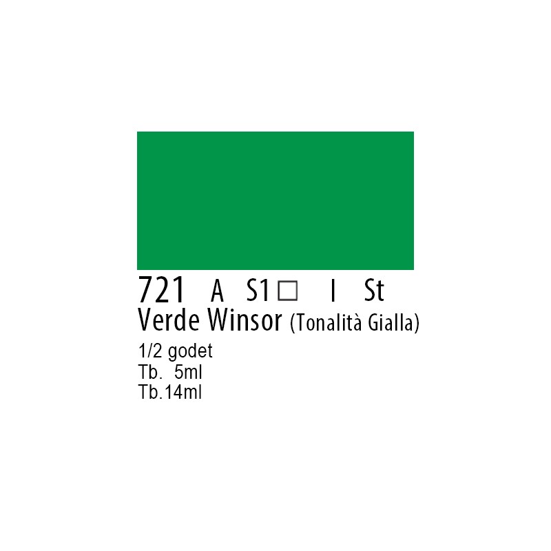 721 - Winsor & Newton Professional Verde Winsor (tonalità gialla)