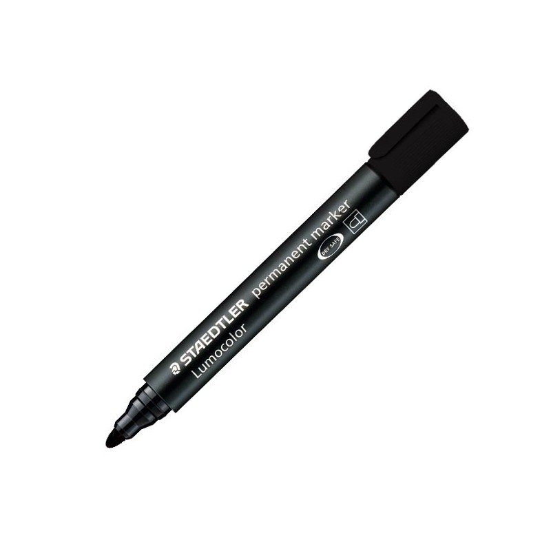 Staedtler Lumocolor Permanent Marker Nero Punta Tonda 2mm