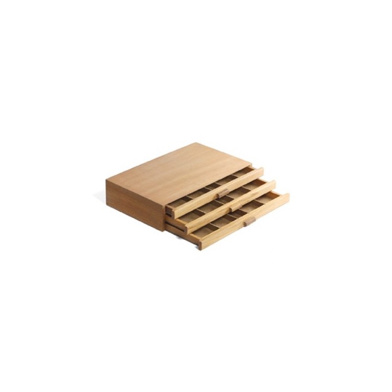 Mini cassettiera in legno 23,5x14x20 cm 3 cassetti