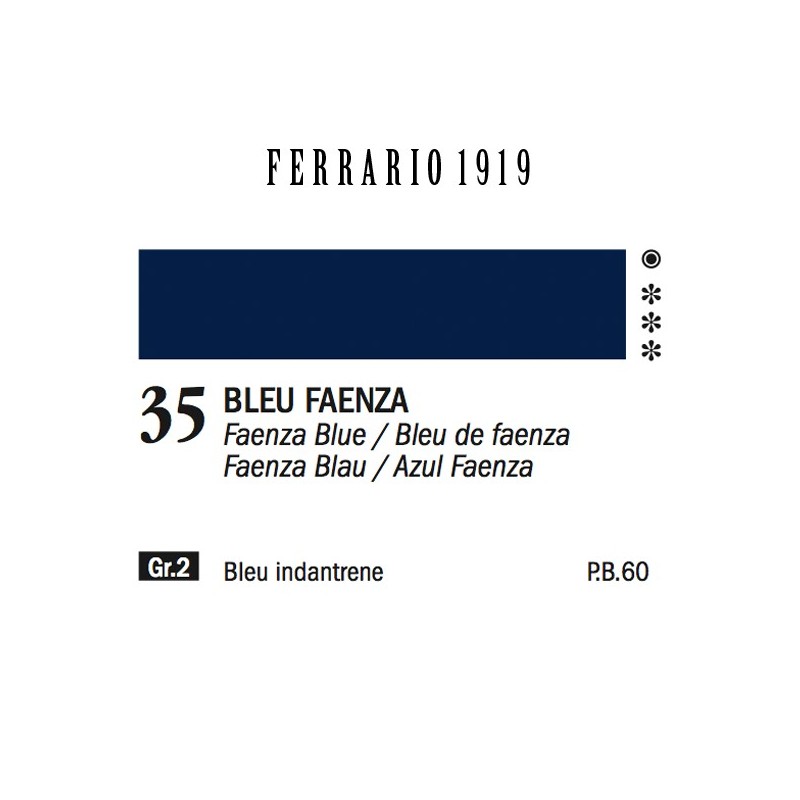 035 - Ferrario Olio 1919 Bleu faenza