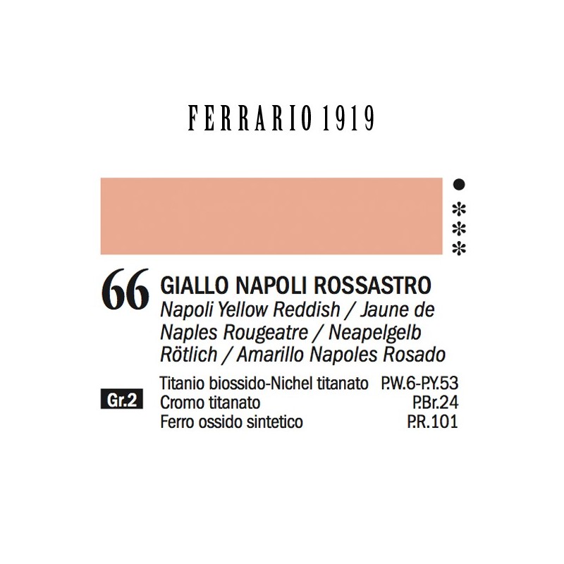 066 - Ferrario Olio 1919 Giallo napoli rossastro