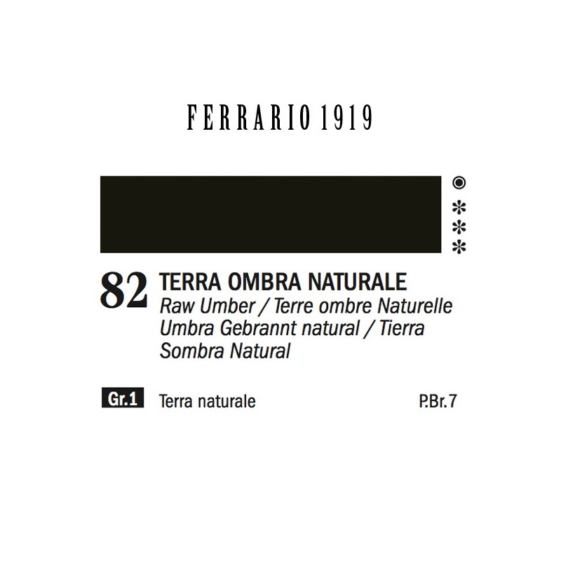 082 - Ferrario Olio 1919 Terra ombra naturale