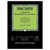 Arches Aquarelle Bianco Naturale, blocco collato 1 lato, 15 fogli, cm 14,8x21, grana fine, 185gr/mq