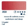 350 - Schmincke acquerello Horadam rosso di cadmio scuro