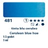 481 - Schmincke acquerello Horadam tinta blu ceruleo