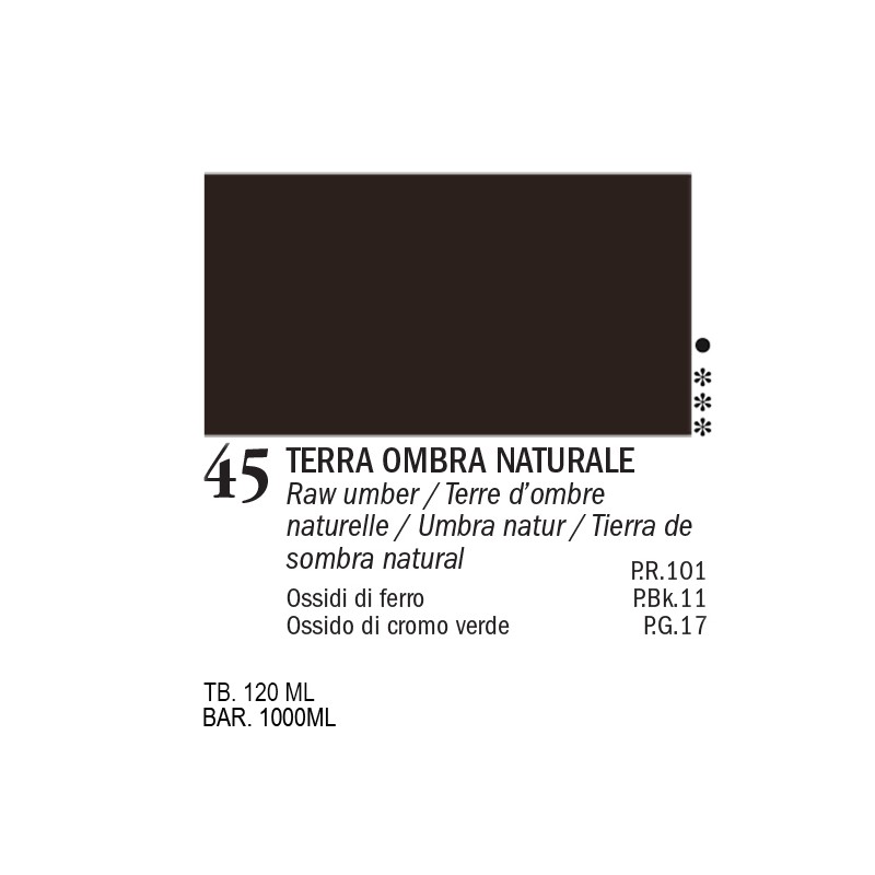 45 - Ferrario Acrylic Master Terra d'ombra naturale