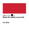 098 - Winsor & Newton Olio Griffin Alkyd Rosso Di Cadmio Scuro Imit.