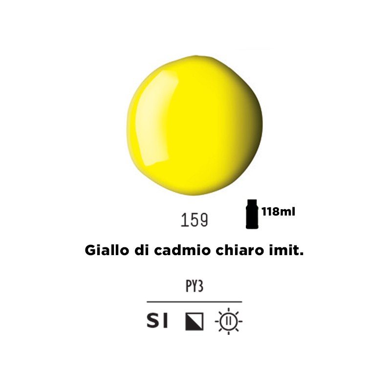 159 - Liquitex Basics Acrylic Fluid Giallo Di Cadmio Chiaro imit.