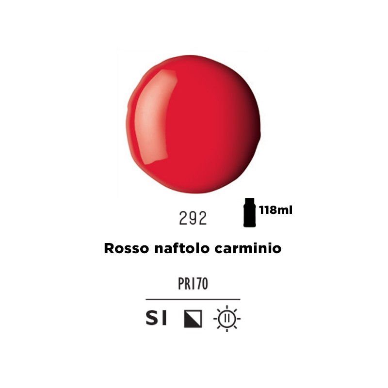 292 - Liquitex Basics Acrylic Fluid Rosso Naftolo Carmino