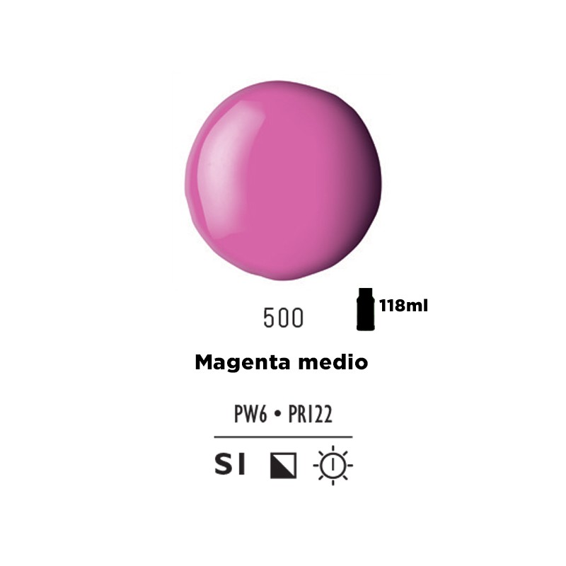 500 - Liquitex Basics Acrylic Fluid Magenta Medio