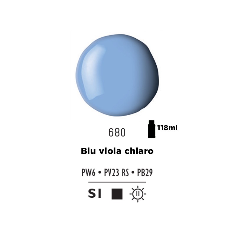 680 - Liquitex Basics Acrylic Fluid Blu viola chiaro