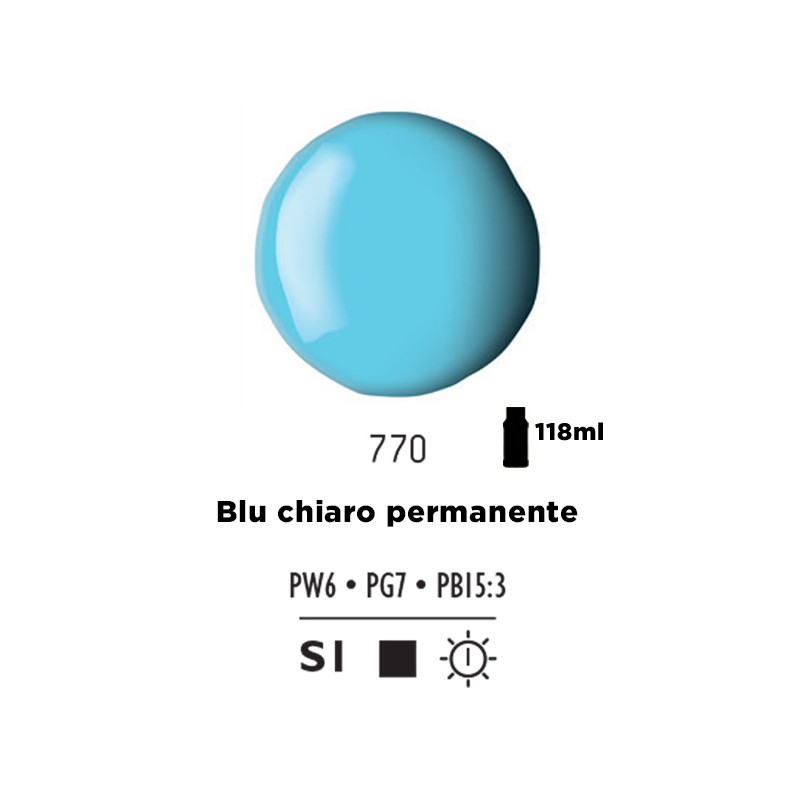 770 - Liquitex Basics Acrylic Fluid Blu Chiaro Permanente