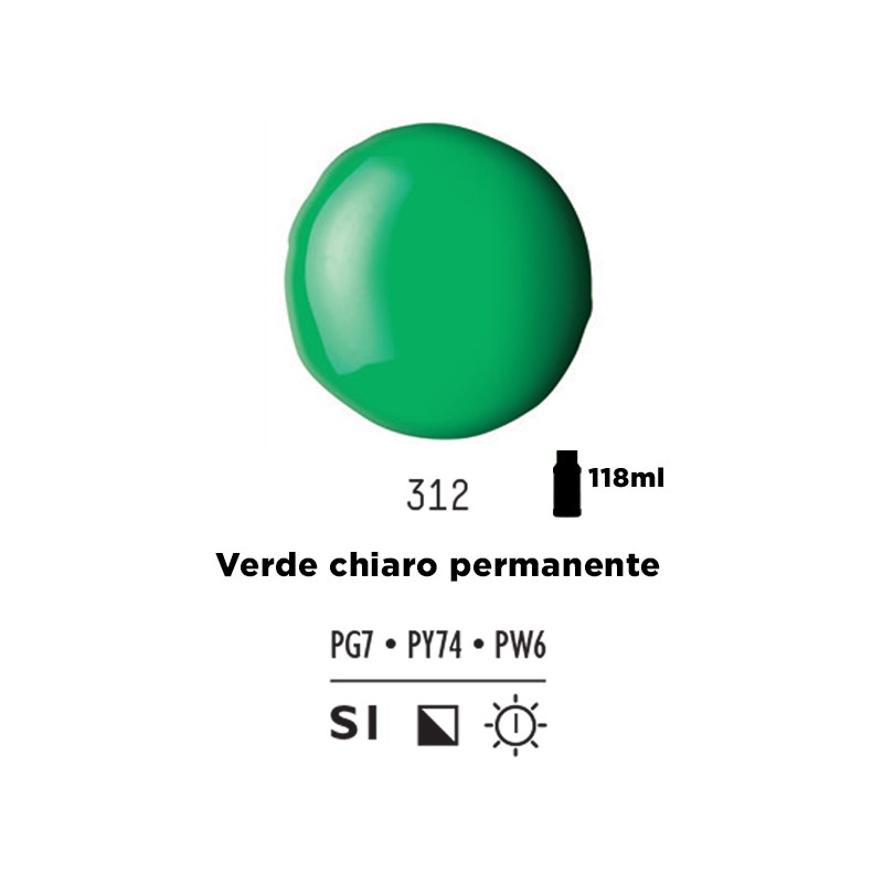 312 - Liquitex Basics Acrylic Fluid Verde Chiaro Permanente