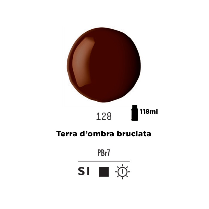 128 - Liquitex Basics Acrylic Fluid Terra D' Ombra Bruciata