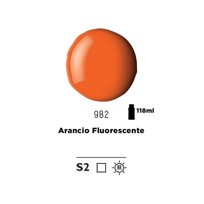 982 - Liquitex Basics Acrylic Fluid Arancio Fluorescente