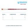 Princeton Velvetouch Serie n.P3950 pennello sintetico fibra mista angolare, manico corto