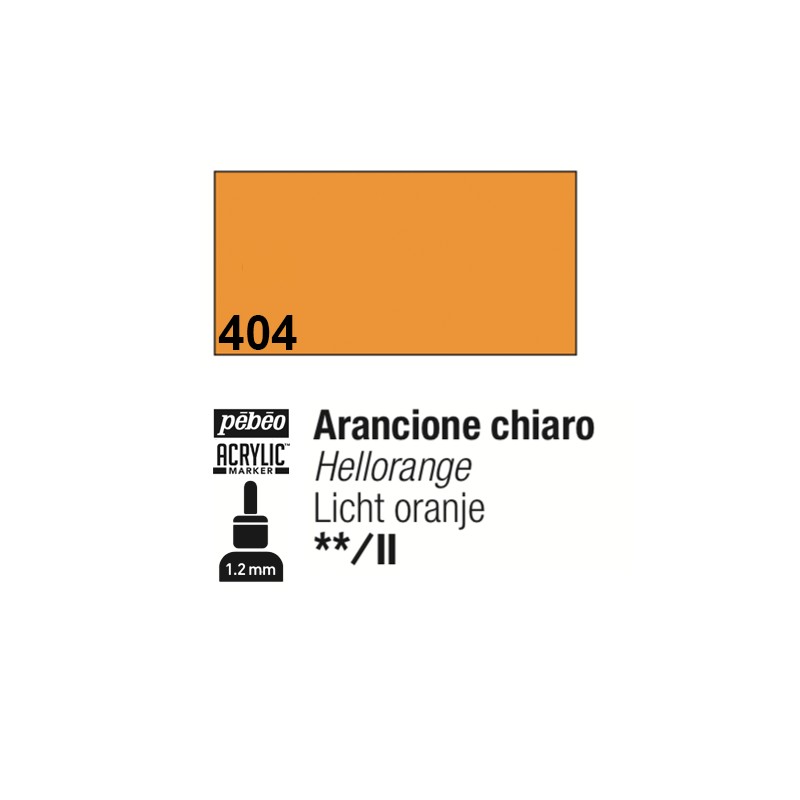 404 - Pebeo Acrylic Marker Arancione Chiaro punta fine rotonda 1,2mm