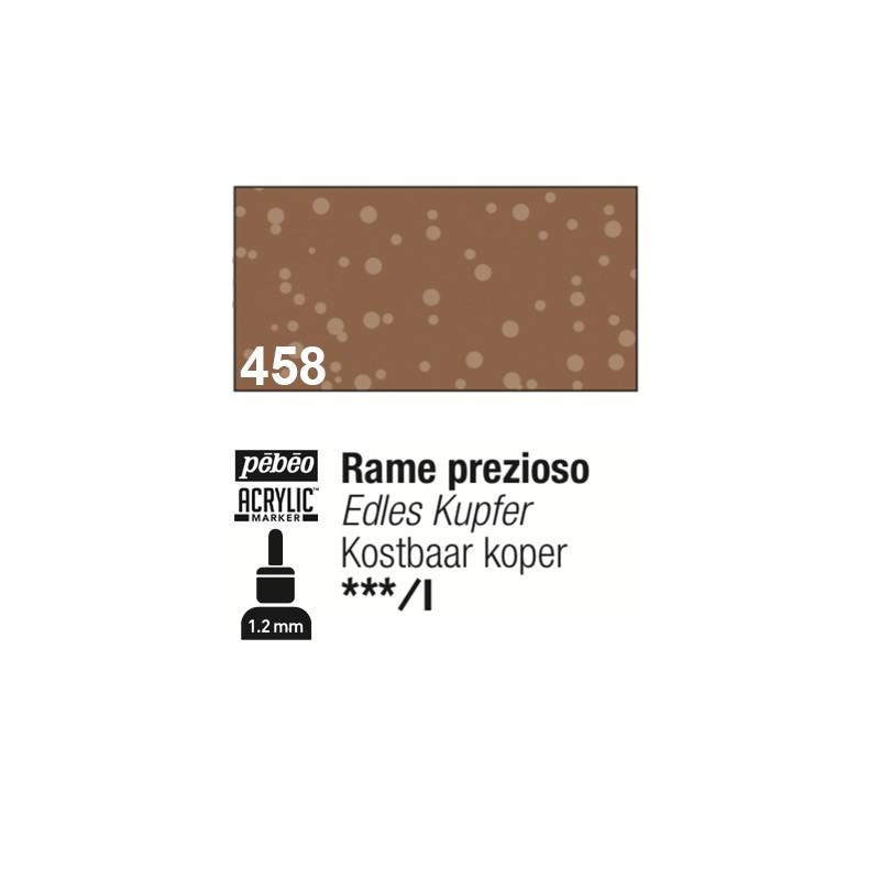 458 - Pebeo Acrylic Marker Rame Prezioso punta fine rotonda 1,2mm