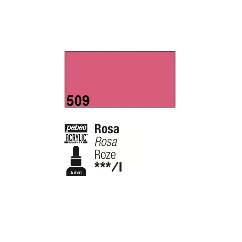 509 - Pebeo Acrylic Marker Rosa punta media rotonda 4mm